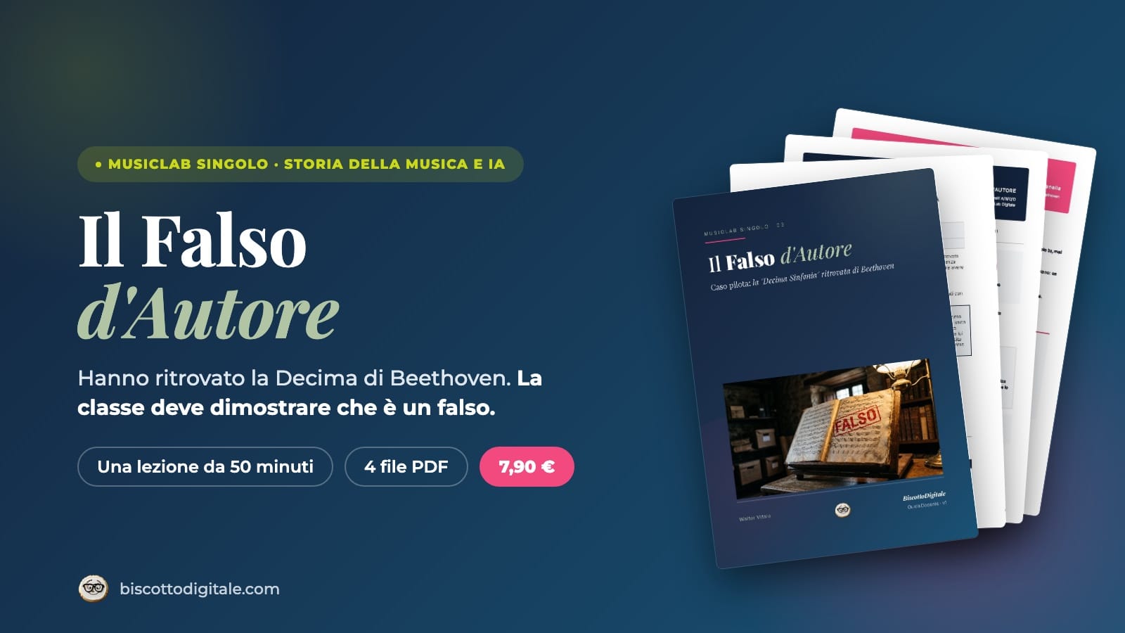 Il Falso d'Autore: guida docente, scheda alunno, rubrica e avvio veloce sulla Decima di Beethoven
