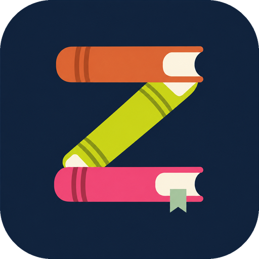 Logo di Zetabib: una Z fatta di tre libri